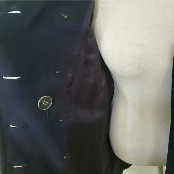 Saks Fifth Avenue Double Breasted Wool Pea Coat - Picture 9 of 11